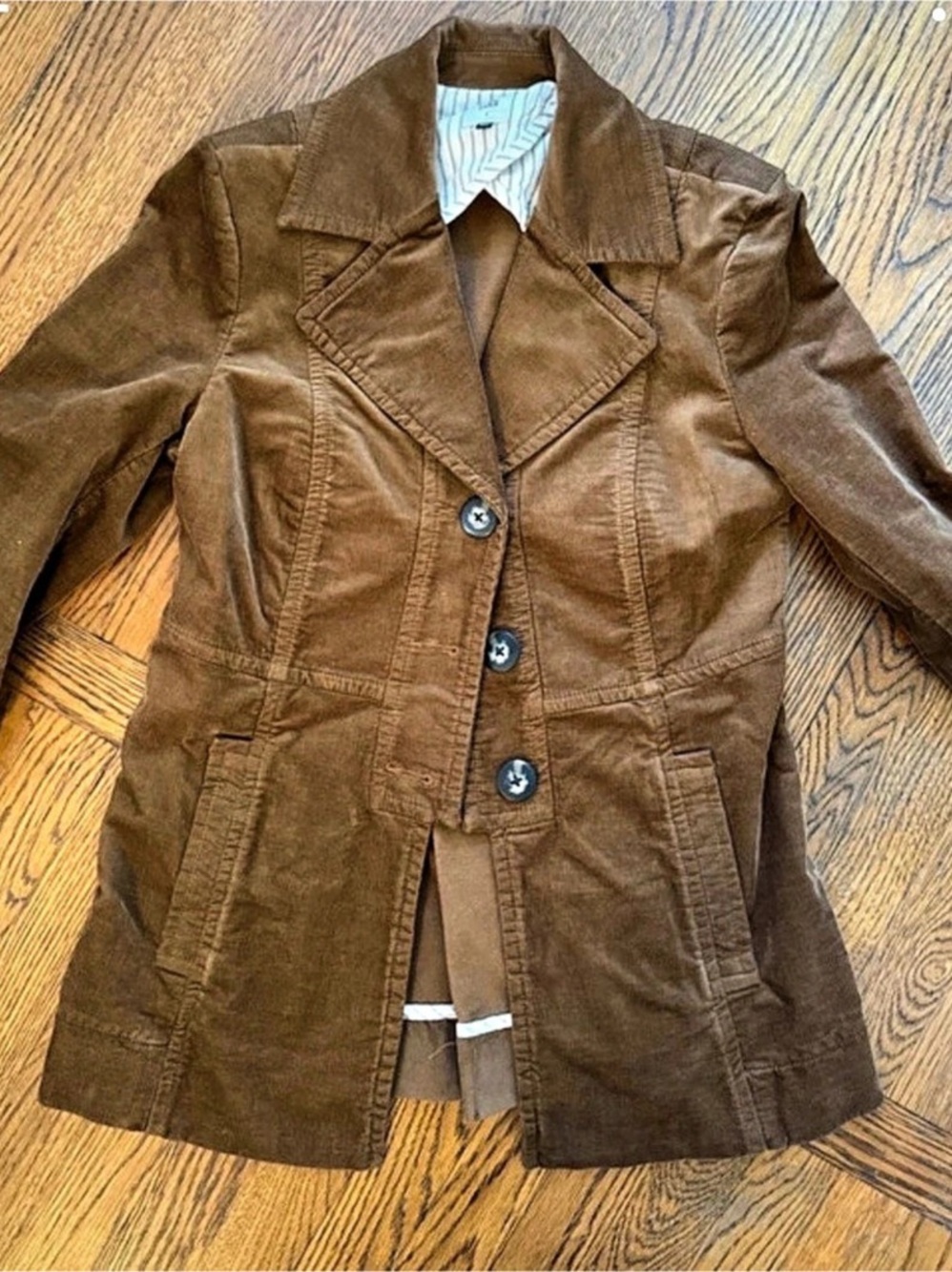 cabi Corduroy Utility Jacket in Brown Size Small